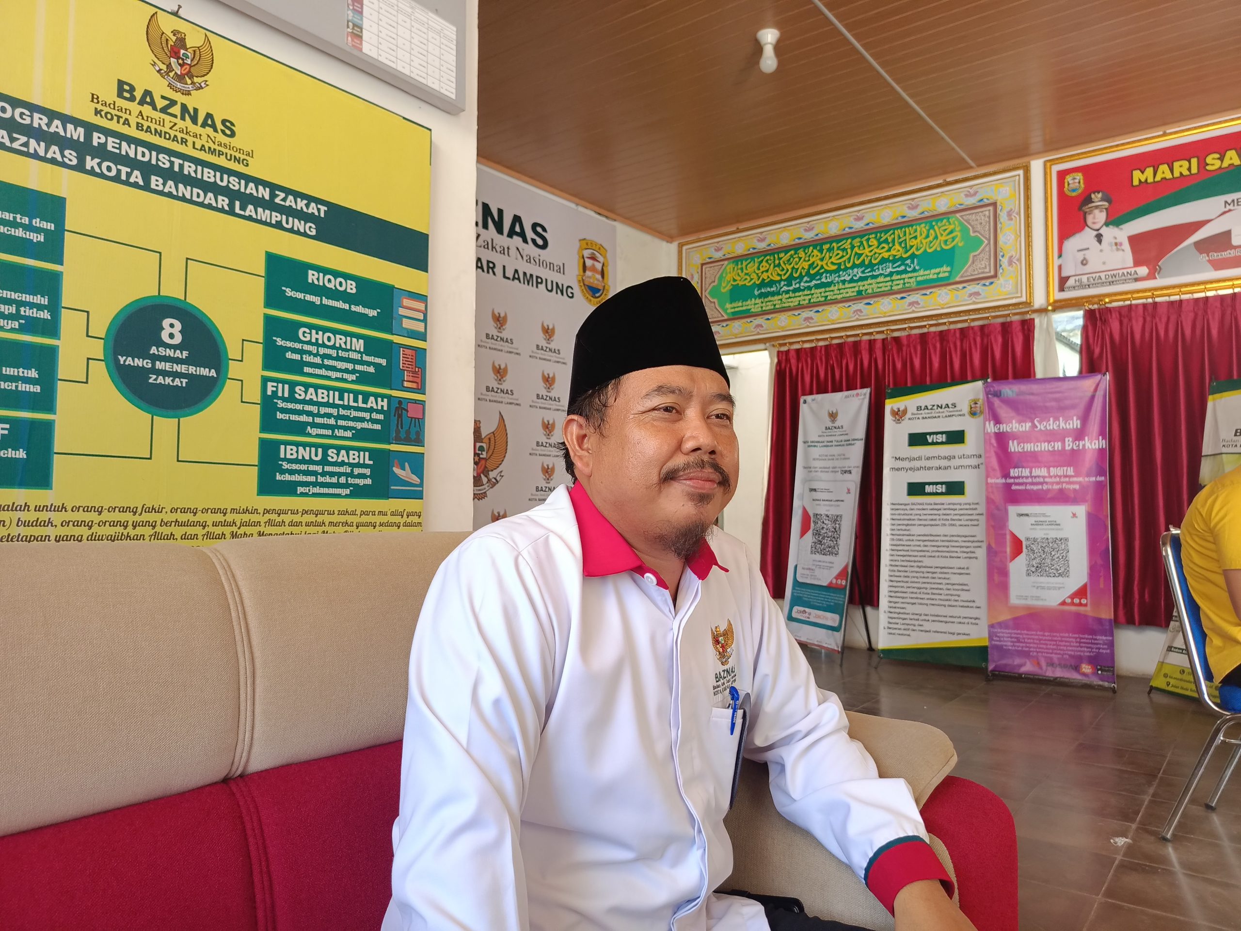 Ketua BAZNAS Kota Bandar Lampung Ismail Saleh S.H.I