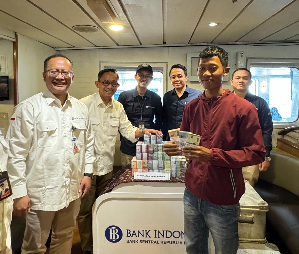 BI Lampung Layani Penukaran Uang di Kapal Penyeberangan Bakauheni Merak, (Foto:Ist)