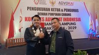 Ketua DPC KAI Bandarlampung M. Rian Ali Akbar, S.H Bersama Ketua SMSI Lampung Donny Irawan