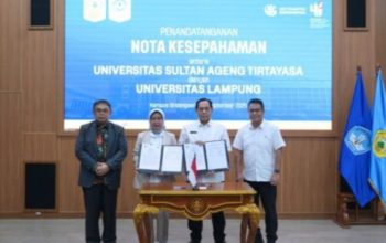 Unila dan Untirta Perkuat Kerja Sama Tridarma dan SDM