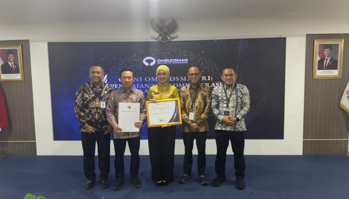 Pemprov Lampung Raih Predikat Kualitas Tertinggi Pelayanan Publik Ombudsman RI