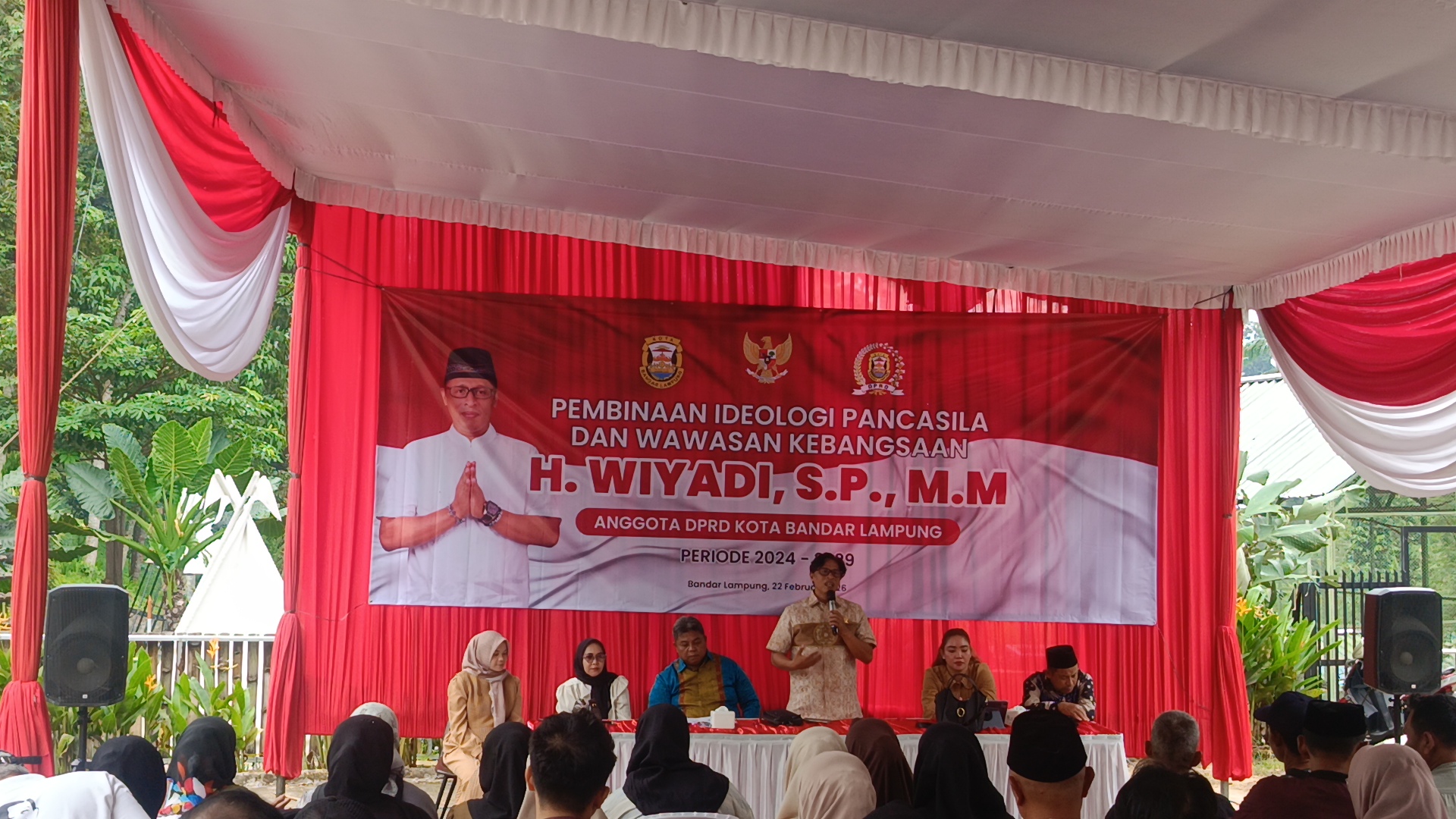 Wiyadi Gelar Pembinaan Ideologi Pancasila dan Wawasan Kebangsaan di Kemiling‎‎