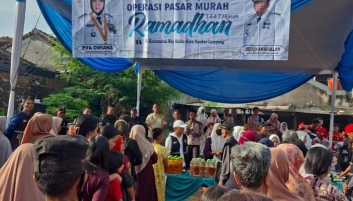 Operasi Pasar Murah Ramadan di Way Halim, Warga Antusias Beli Kebutuhan Pokok