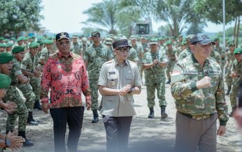 Gubernur Rahmat Mirzani Djausal Dampingi Menteri Pertahanan RI Sjafrie Sjamsoeddin Tinjau Fasilitas Markas Komando Batalyon Infanteri TP 848/Satya Pandya Cakti Anak Tuha, Lampung Tengah