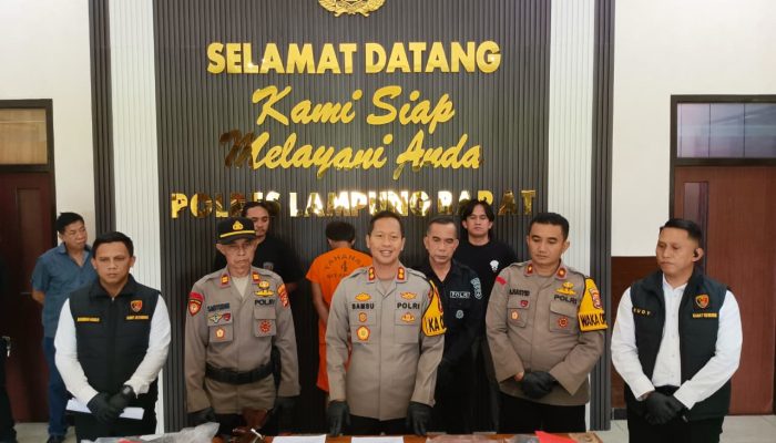 Kurang dari 24 Jam, Polres Lampung Barat Tangkap Pelaku Dugaan Pembunuhan di Sukau