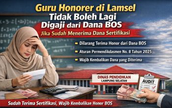 Guru Honorer Bersertifikasi di Lampung Selatan Tak Boleh Lagi Digaji dari Dana BOS