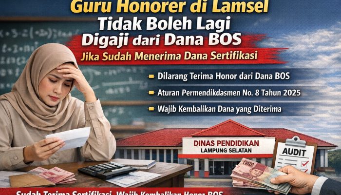 Guru Honorer Bersertifikasi di Lampung Selatan Tak Boleh Lagi Digaji dari Dana BOS