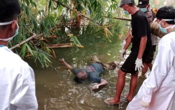 Peratin Pekon Pagar Dalam Ditemukan Meninggal Mengambang di Sungai Way Marang