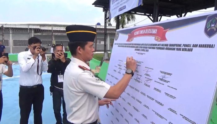 Anti Halinar, Lapas Kelas IIA Kotabumi Gelar Apel Deklarasi dan Komitmen Bersama