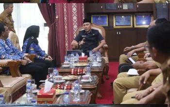 Bupati Lampung Barat Terima Audiensi Pemprov, Serahkan dan Terima Hibah Lahan untuk Sekolah Rakyat