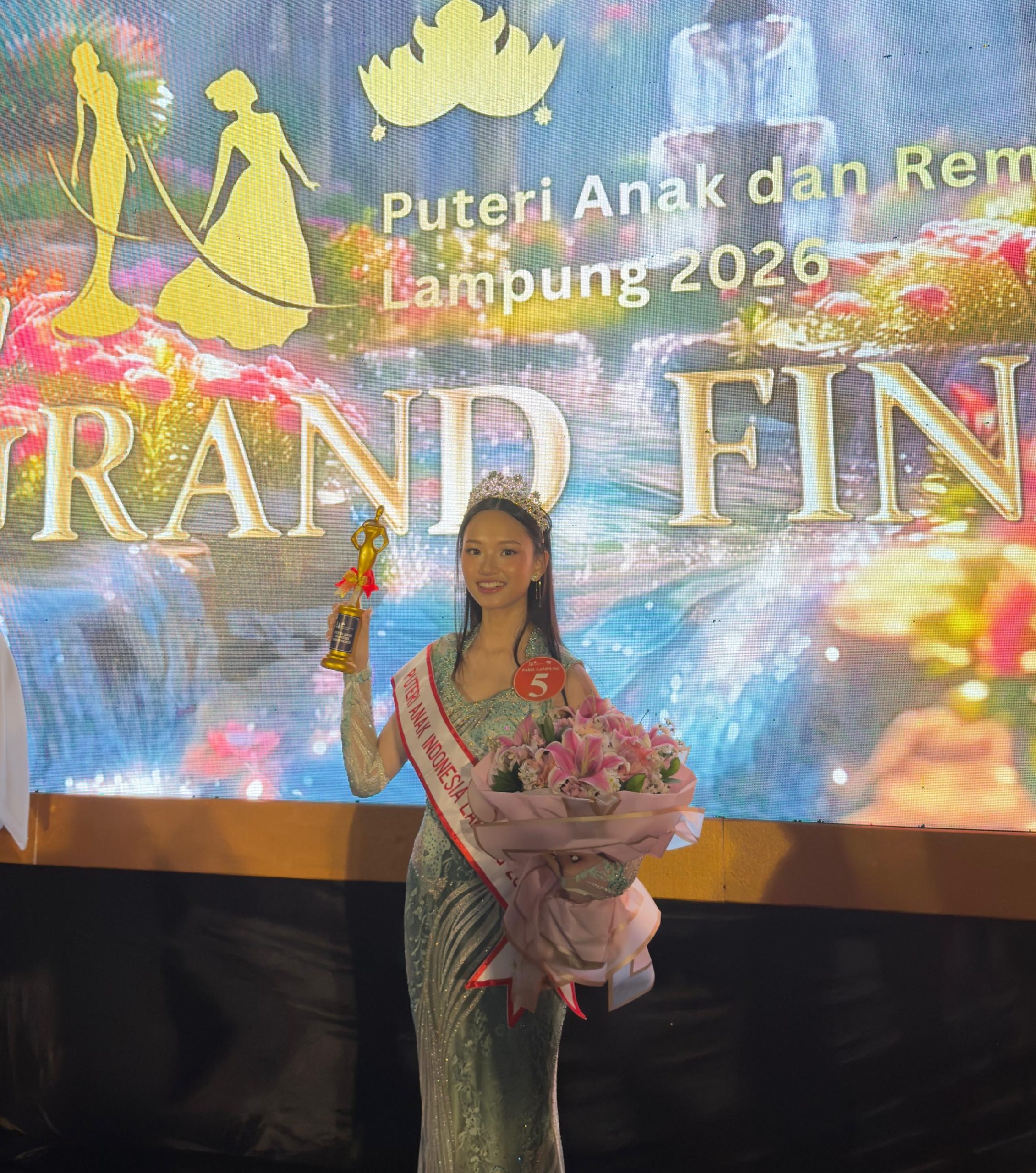 Shakira Alkhaira Dinobatkan sebagai Puteri Anak Indonesia Lampung 2026