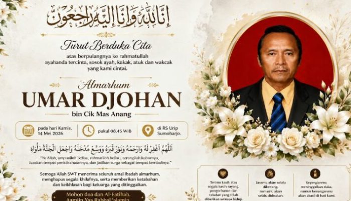 Kabar Duka, Advokat Senior Lampung Umar Djohan Meninggal Dunia