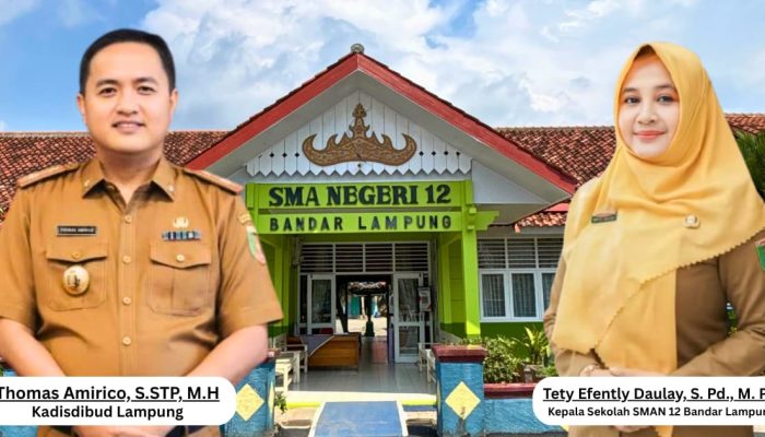 Kadisdikbud Thomas Amirico Dongkrak IPM, SMAN 12 Bandar Lampung Loloskan 243 Siswa ke PTN dan 1 University of Melbourne Australia