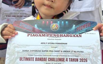Aexly Hydra Pawarman Atlet Usia Dua Tahun Raih Kyorugi di Kejuaraan Taekwondo UNCHALL IV 2026