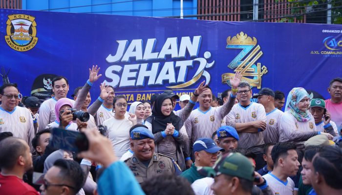 Ribuan Warga Antusias Ikuti Jalan Sehat HUT Ke-344 Kota Bandar Lampung