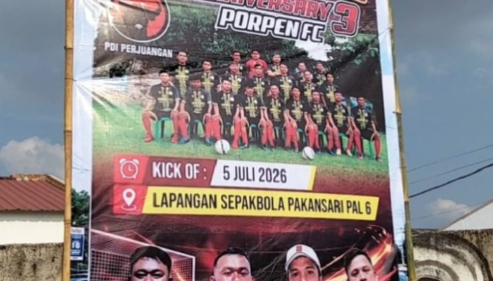 PDIP Jati Agung Dukung Open Turnamen Sepak Bola HUT ke-35 PORPEN FC