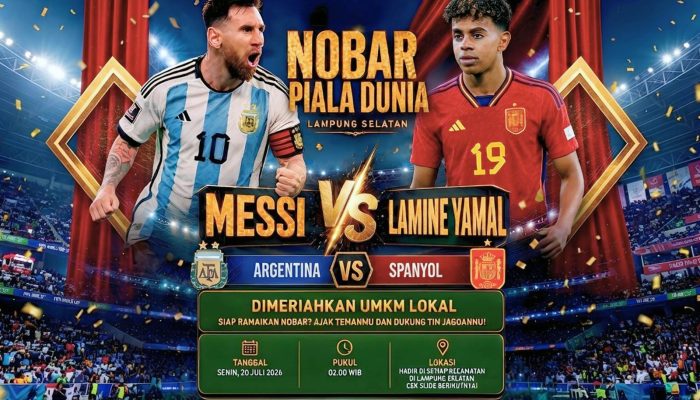 Gelar Nobar Final Piala Dunia di 17 Kecamatan, Pemkab Lampung Selatan Ubah Kemeriahan Jadi Berkah bagi UMKM Lokal