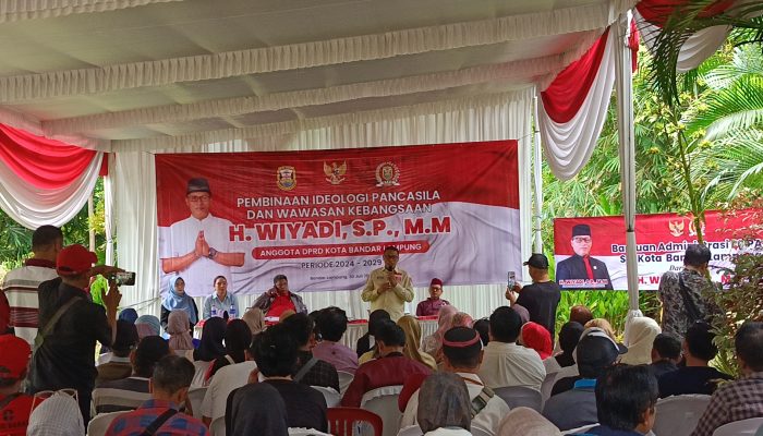 Wiyadi Gelar Pembinaan Ideologi Pancasila dan Wawasan Kebangsaan di Kemiling