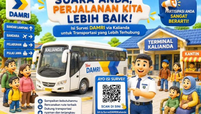 Suara Anda Dibutuhkan! Pemkab Lampung Selatan Ajak Warga Isi Survei Rute DAMRI via Kalianda