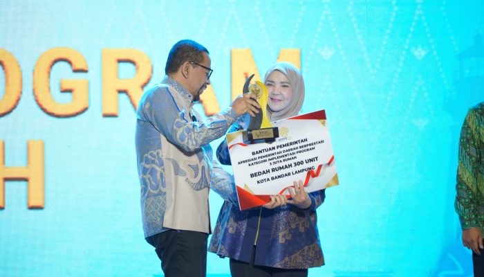 Sukseskan Program 3 Juta Rumah, Pemkot Bandar Lampung Kembali Raih Penghargaan