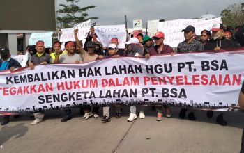 Ribuan Karyawan PT BSA Geruduk Polda Lampung, Tuntut Pelaku Pembakaran Segera Ditangkap