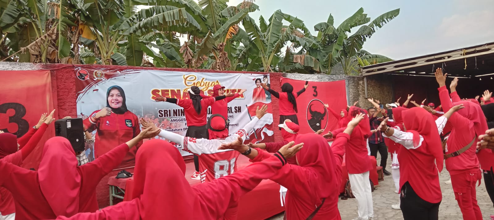 Meriahkan HUT ke-81 RI, Sri Ningsih Gelar Senam SICITA
