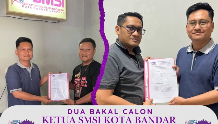 Dua Bakal Calon Berebut Kursi Ketua SMSI Bandar Lampung Periode 2026-2029