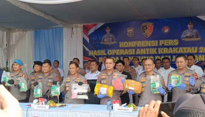 Ops Antik Krakatau 2026, Polda Lampung Ungkap 379 Kasus Narkoba dan Sita 85,9 Kilogram Sabu