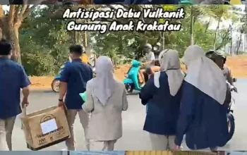 Pegadaian Area Lampung Bagikan Masker dan Obat Tetes Mata Antisipasi Debu Vulkanik