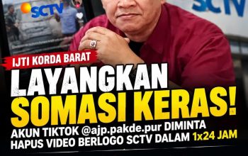 Gunakan Logo SCTV dalam Konten Pemberitaan Tanpa Izin, Sugeng Purnomo Terancam Dipolisikan