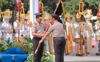Polda Lampung Gelar Upacara Serah Terima Pataka, Sambut Kapolda Baru