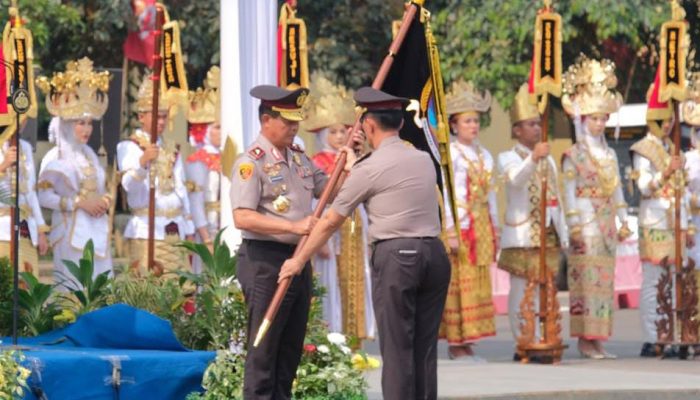 Polda Lampung Gelar Upacara Serah Terima Pataka, Sambut Kapolda Baru