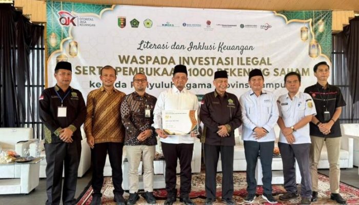 OJK dan Pemprov Lampung Buka 1.000 Rekening Syariah untuk Penyuluh Agama