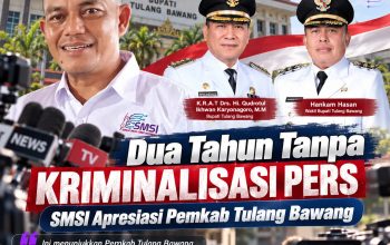 Dua Tahun Tanpa Kriminalisasi Pers, SMSI Apresiasi Pemkab Tulang Bawang