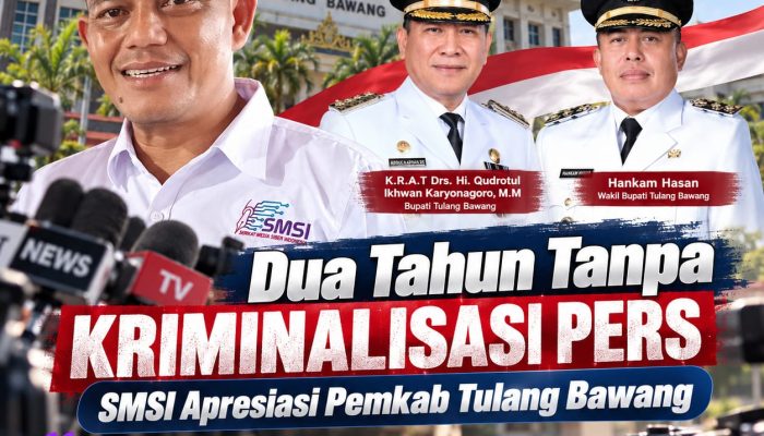 Dua Tahun Tanpa Kriminalisasi Pers, SMSI Apresiasi Pemkab Tulang Bawang