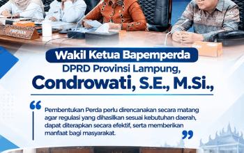 Bapemperda DPRD Lampung Perkuat Tata Kelola Pembentukan Perda
