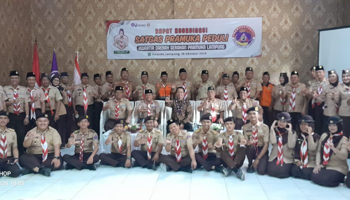Ketua Kwarda Lampung Tekankan Aksi Nyata, Rakor Satgas Pramuka Peduli Harus Hasilkan Rencana Aksi